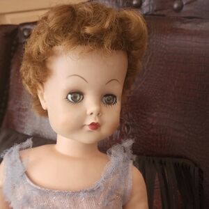 Vintage-Style Doll in Blue Dress - Kids Toys